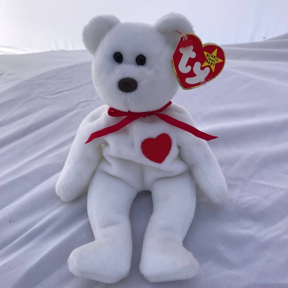 Valentino Bear, Ty Beanie Baby! Retired Valentines Gift, Toy Bear Christmas Gift - Picture 1 of 7